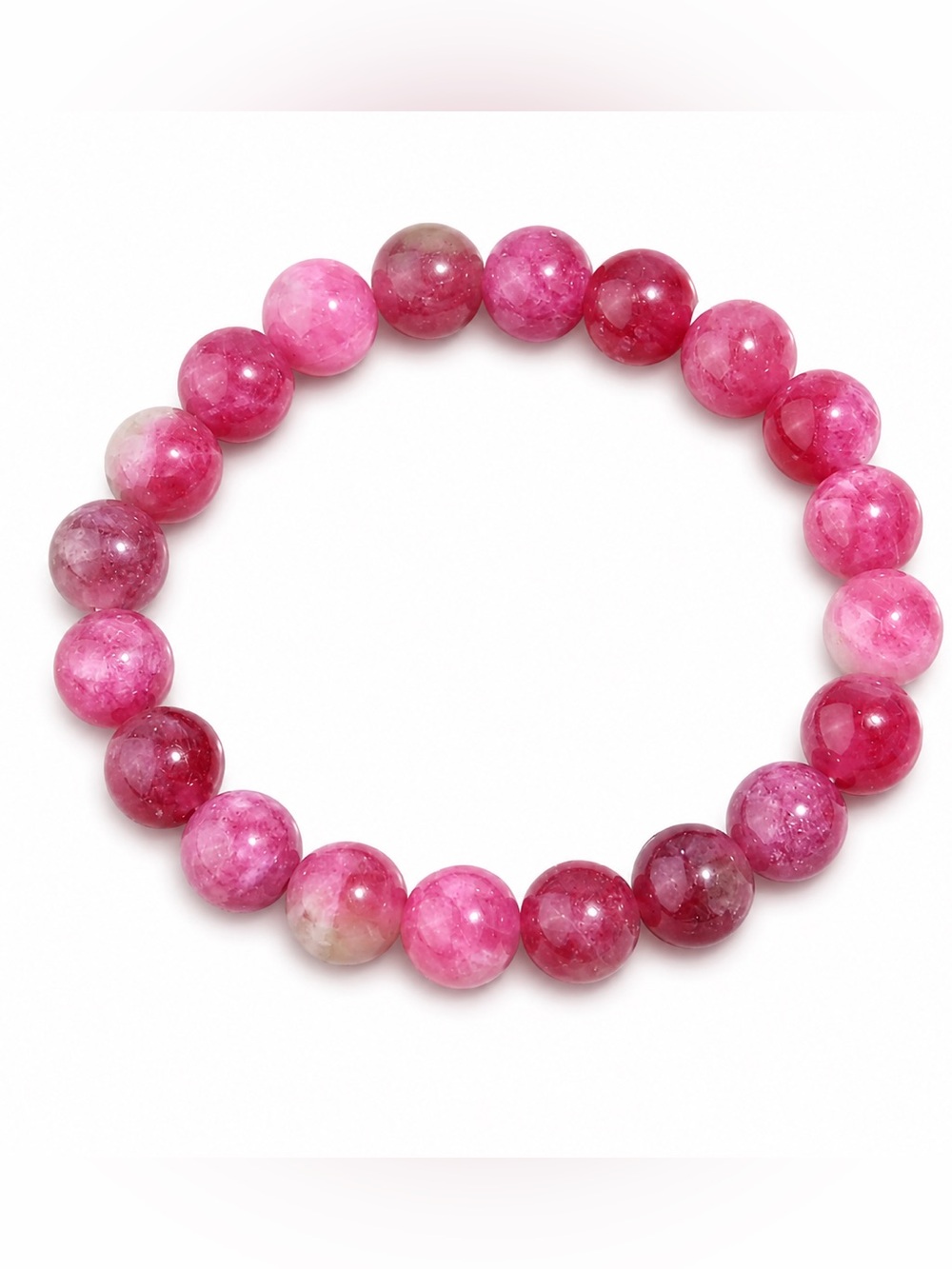 10mm Watermelon Tourmaline Stretch Bracelet-NEW